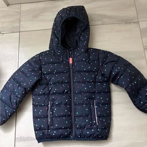 Rokka & Rolla Navy Hooded Jacket with Star Pattern
